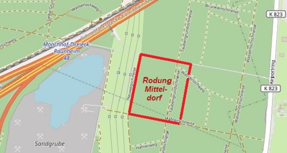 Karte Rodung, klein