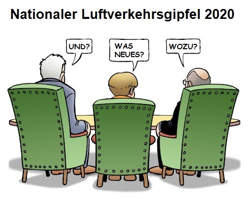 Karikatur Luftfverkehrsgipfel