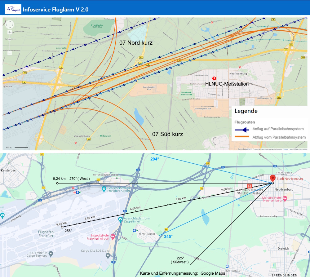 Karte: UFP-Meßstation Neu-Isenburg